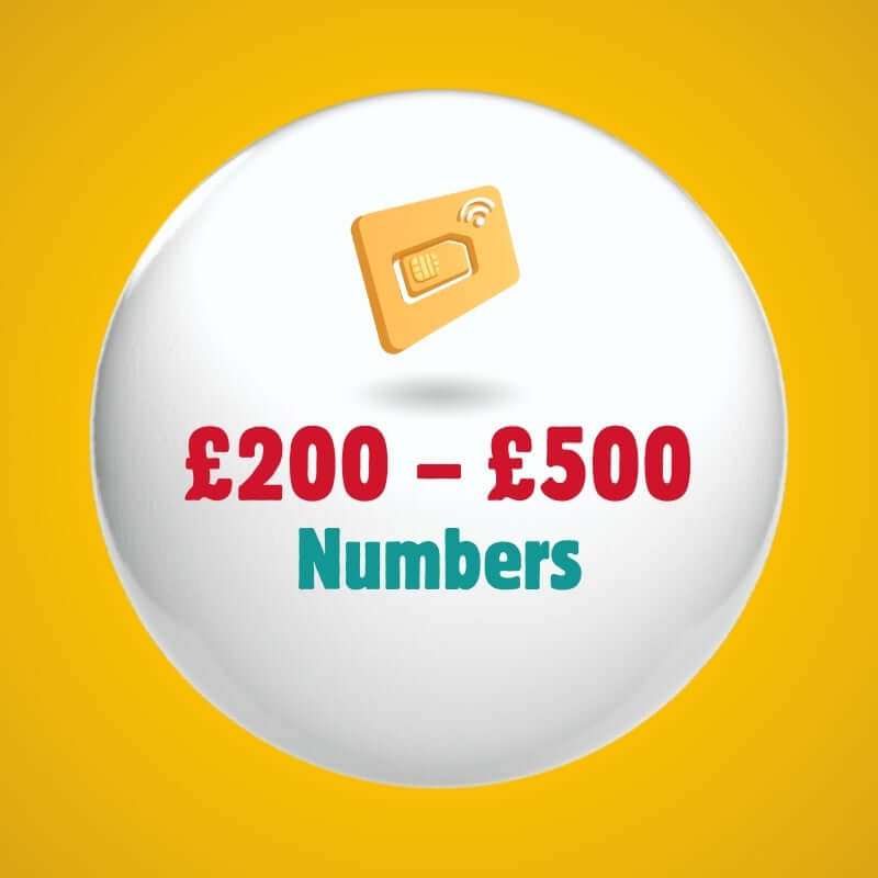 Rare Premium Golden SIM Numbers £200 to £500