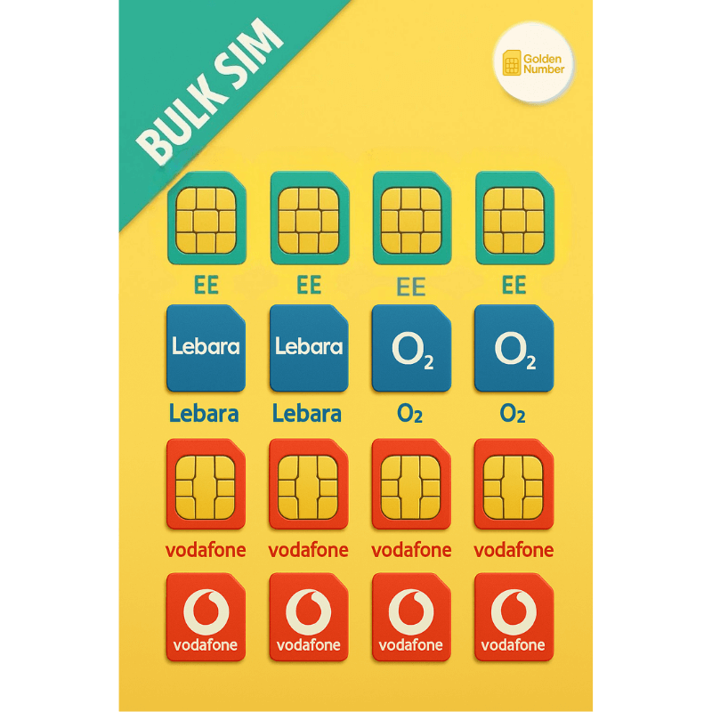 Bulk SIM cards from all networks in 100, 500, and 1000 quantity packs